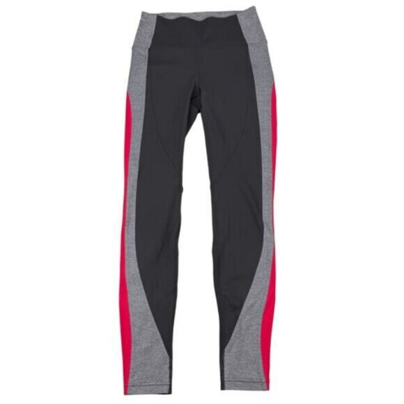 Lululemon Get Going Train Tight 28" In Heathered Black Flamenco Red Size 4 - Picture 4 of 8